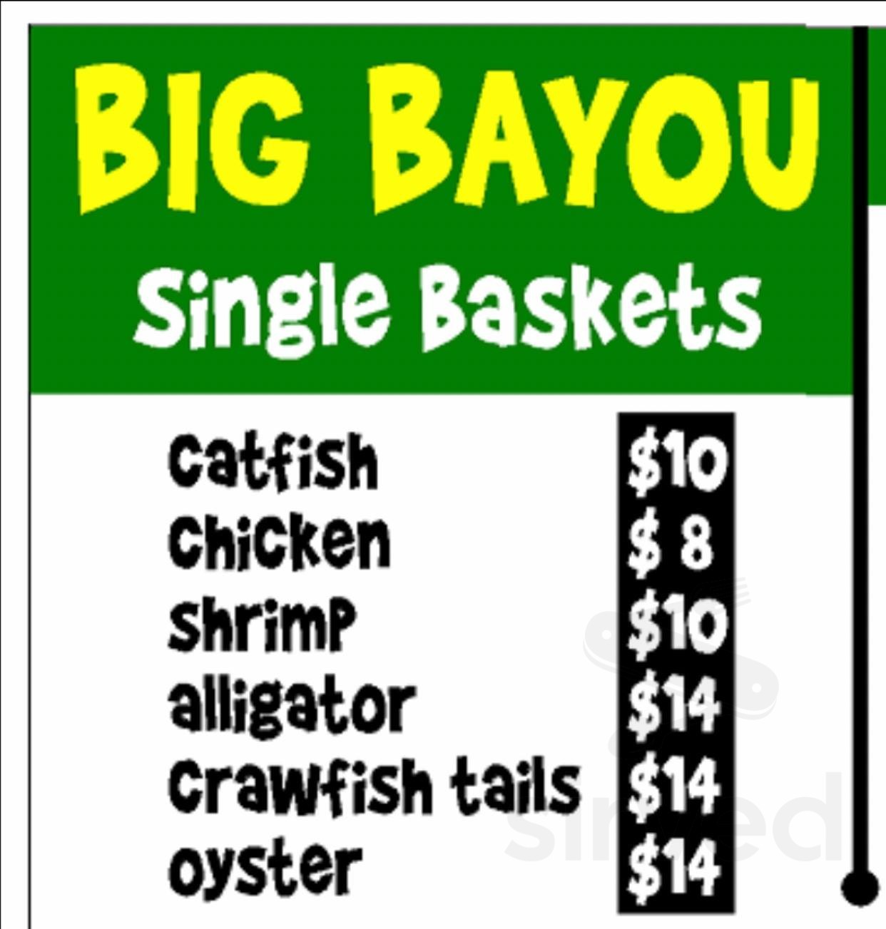 Big Bayou Market menu in Bald Knob, Arkansas, USA
