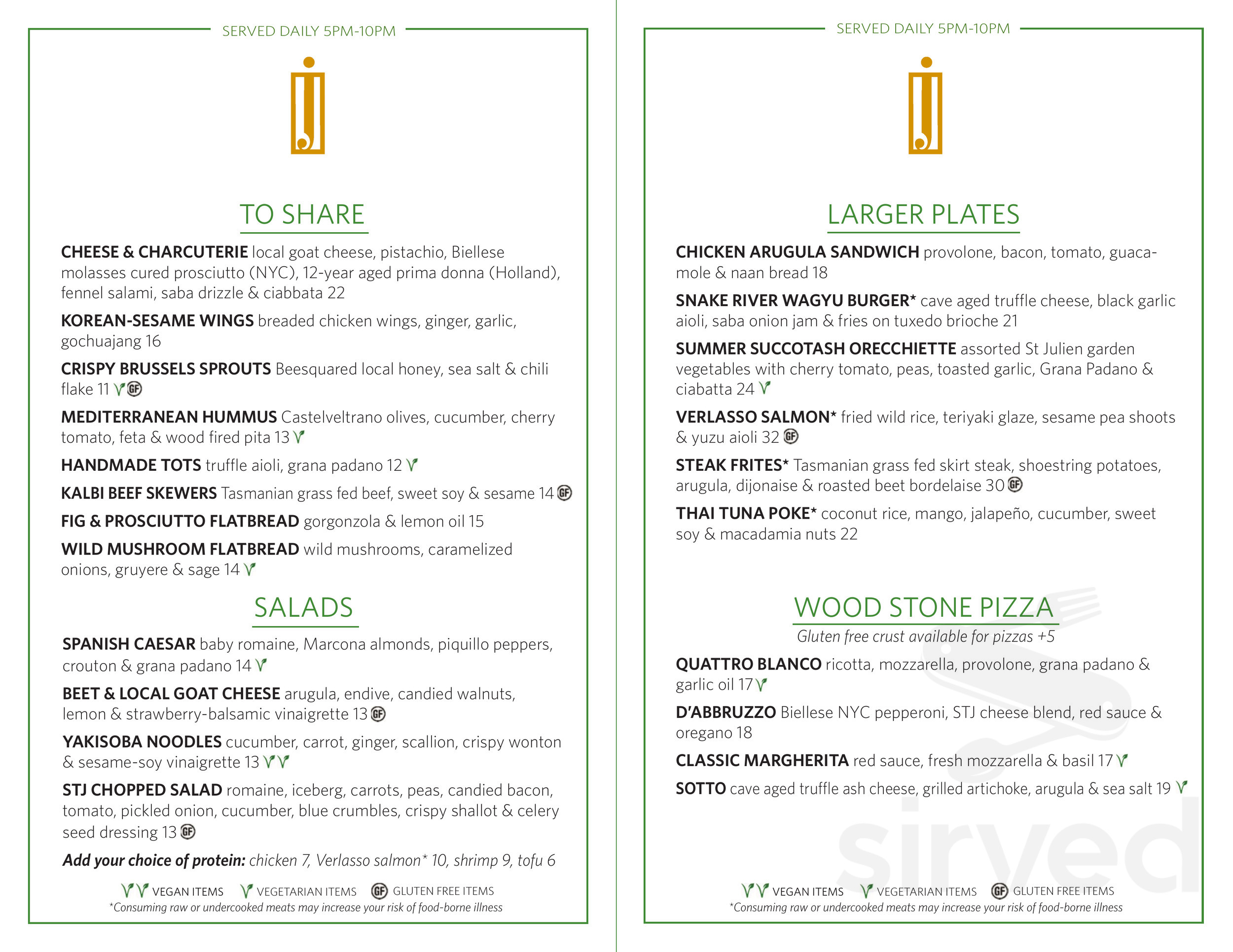 Jill's Restaurant & Bistro menu in Boulder, Colorado, USA