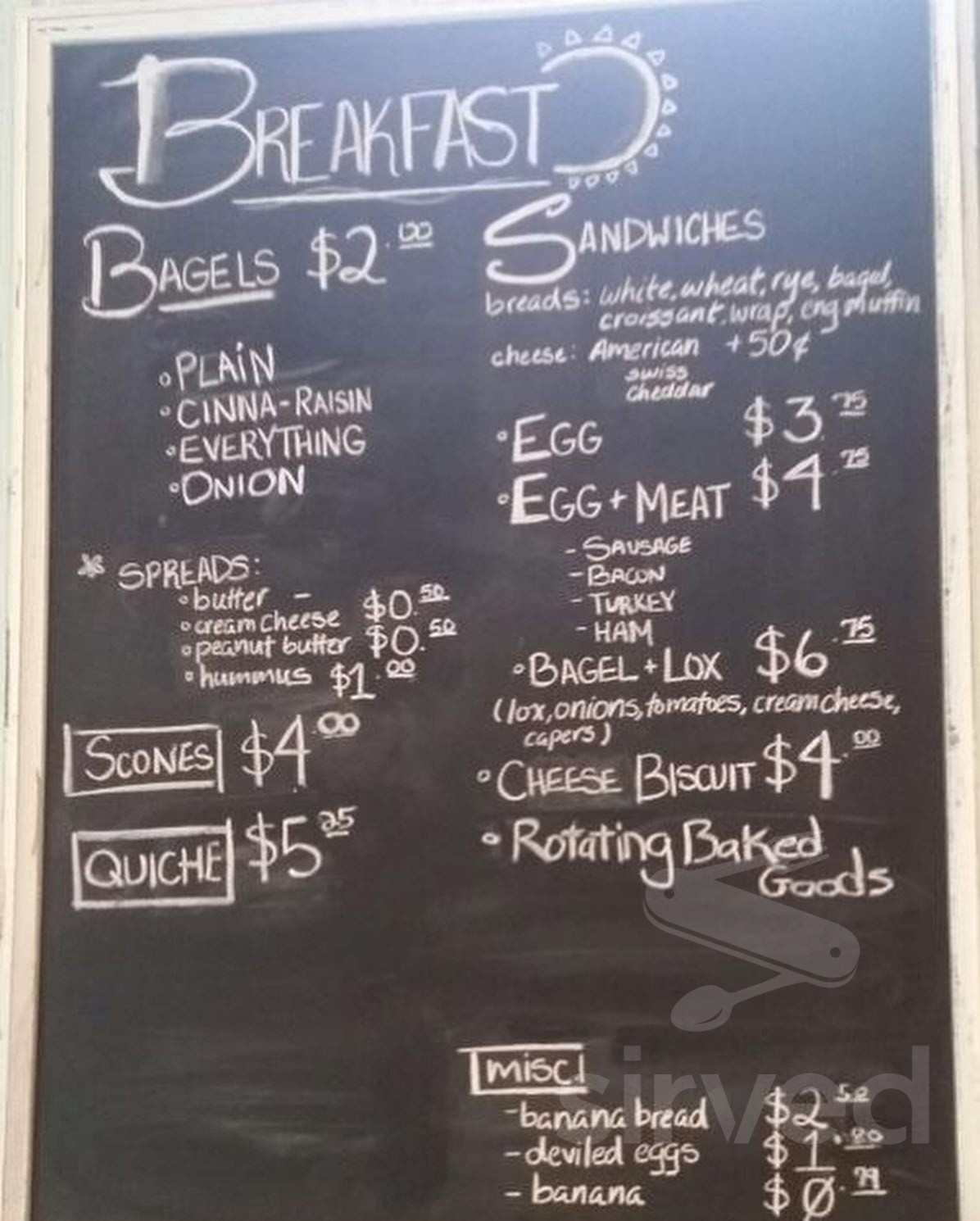 Riverbend Roastery menu in Richmond, Virginia, USA
