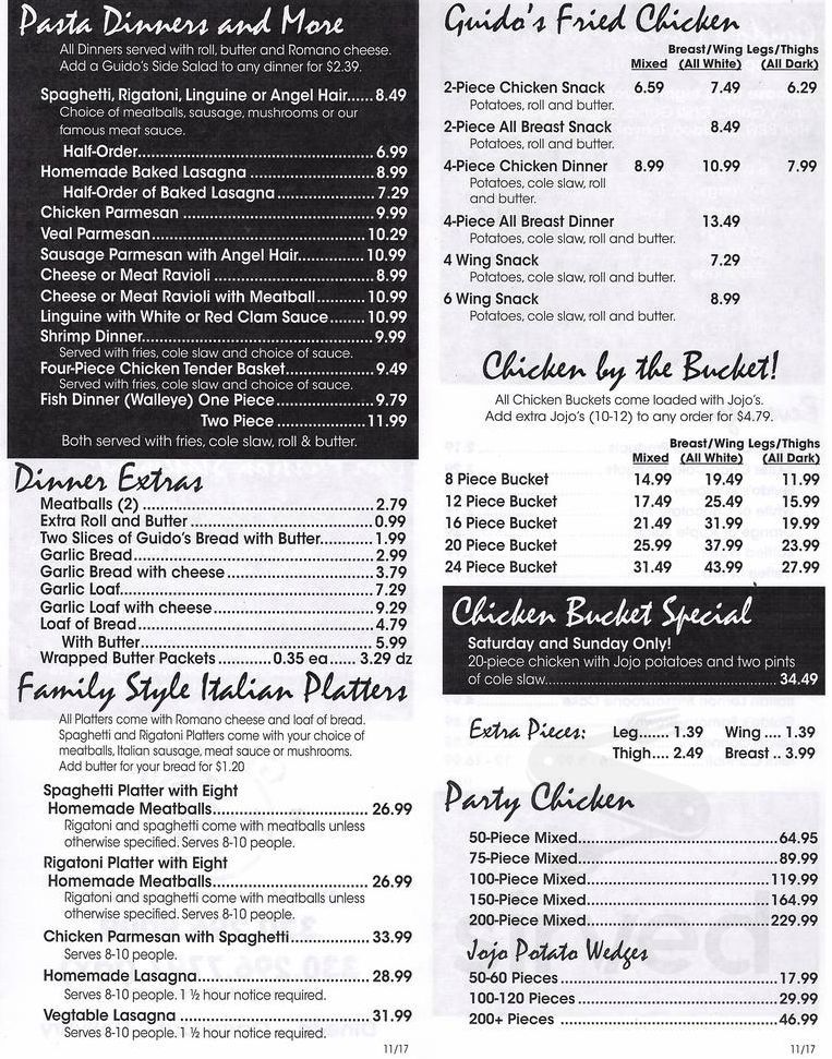 Guido's Pizza & Catering menus in Ravenna, Ohio, United States