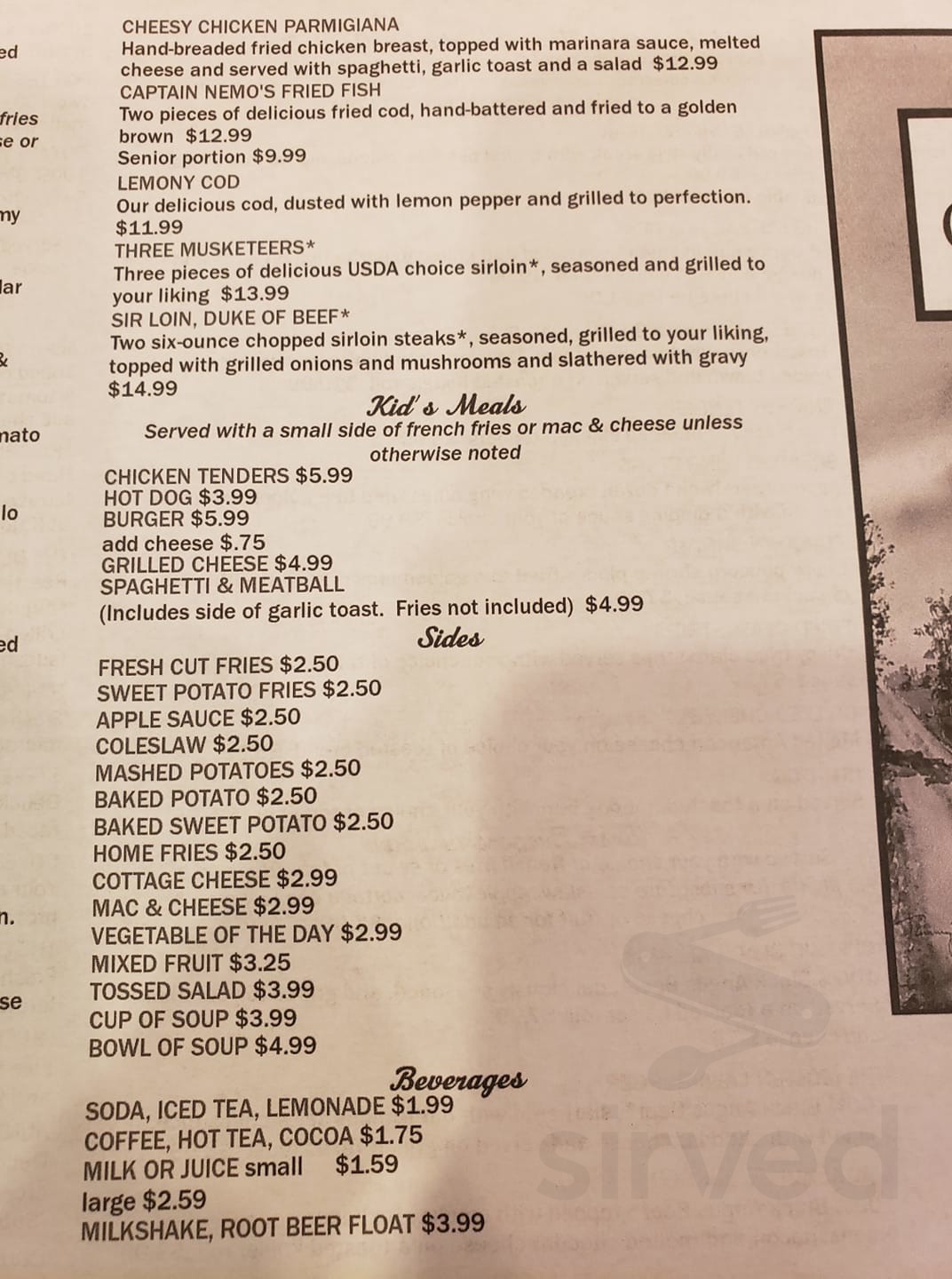 Brown's Country Kitchen menu in Portersville, Pennsylvania, USA