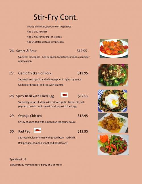 Mekong Kitchen Thai Restaurant menu in Hurricane, Utah, USA