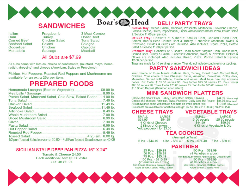 Fragapane Bakeries menu in North Olmsted, Ohio, USA