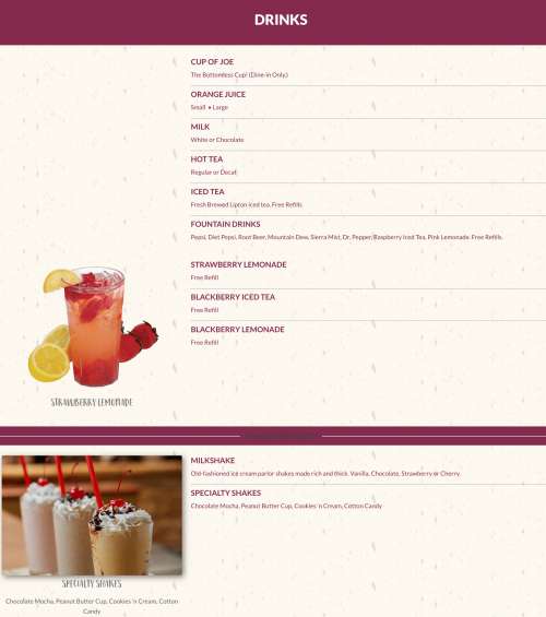 Valley Dairy Restaurant menu in Blairsville, Pennsylvania, USA