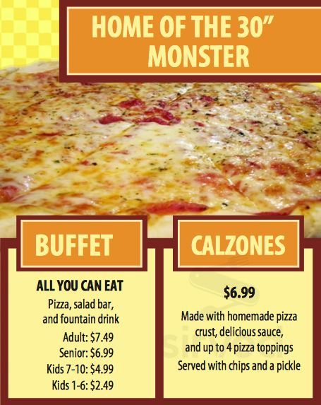 Marino's Pizza menu in Jackson, Michigan, USA