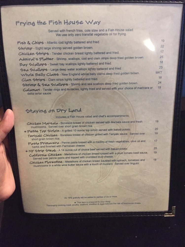 Saybrook Fish House menu in Canton, Connecticut