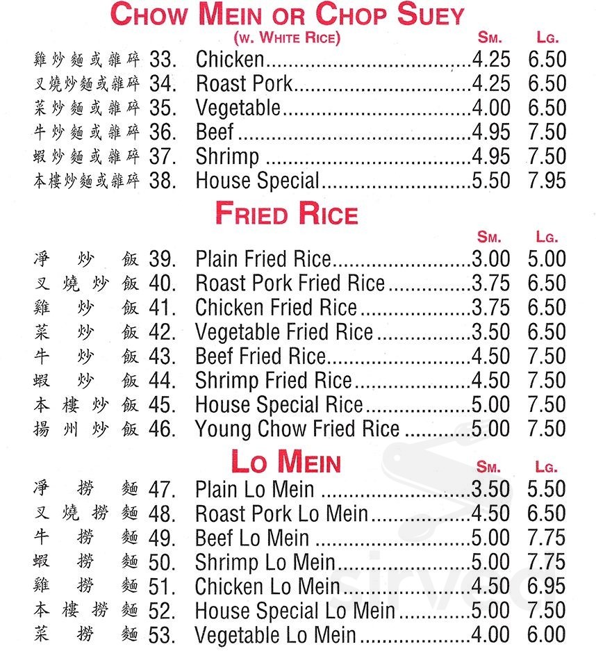 Verona Chinese Kitchen menu in Verona, New Jersey, USA
