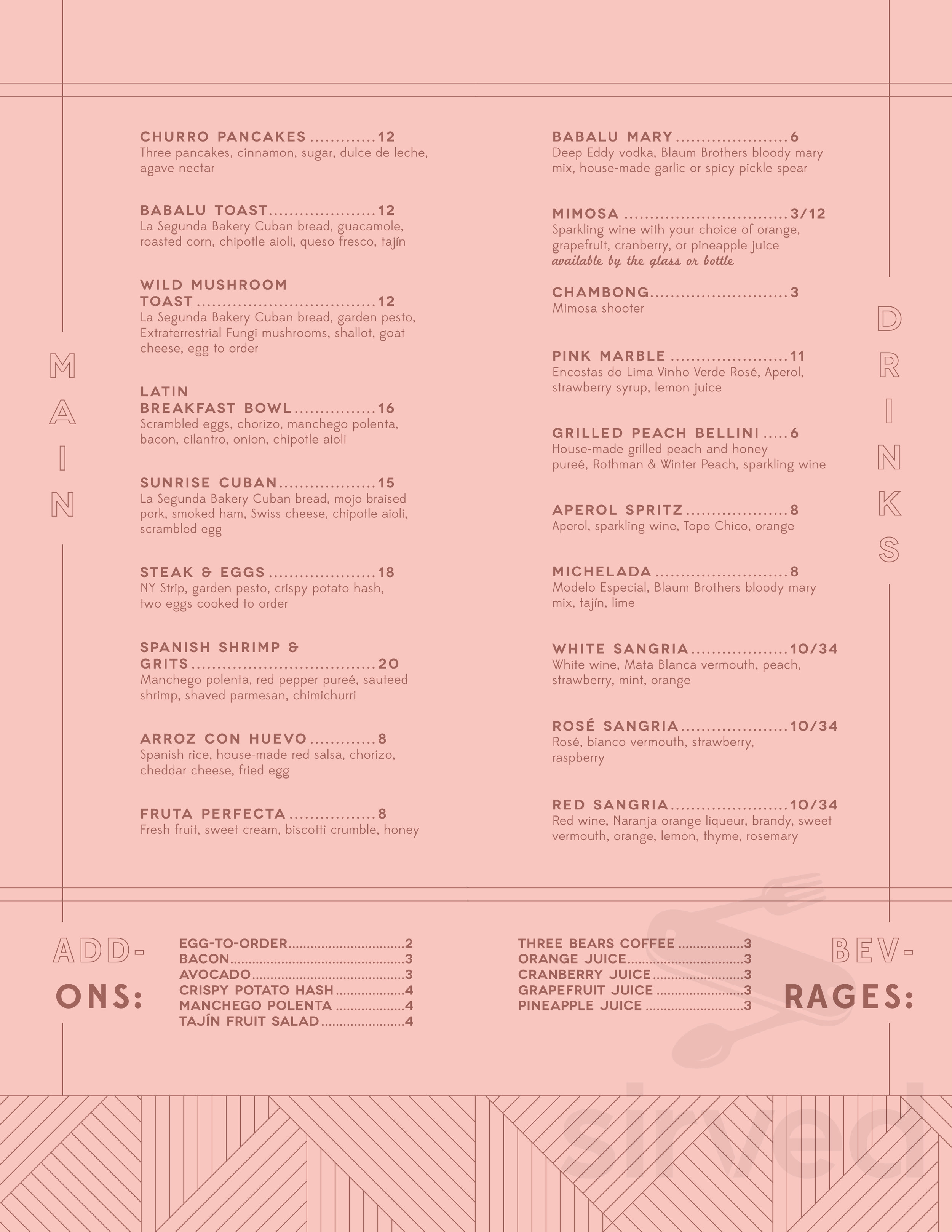 BABALU® - Knoxville menu in Knoxville, Tennessee, USA