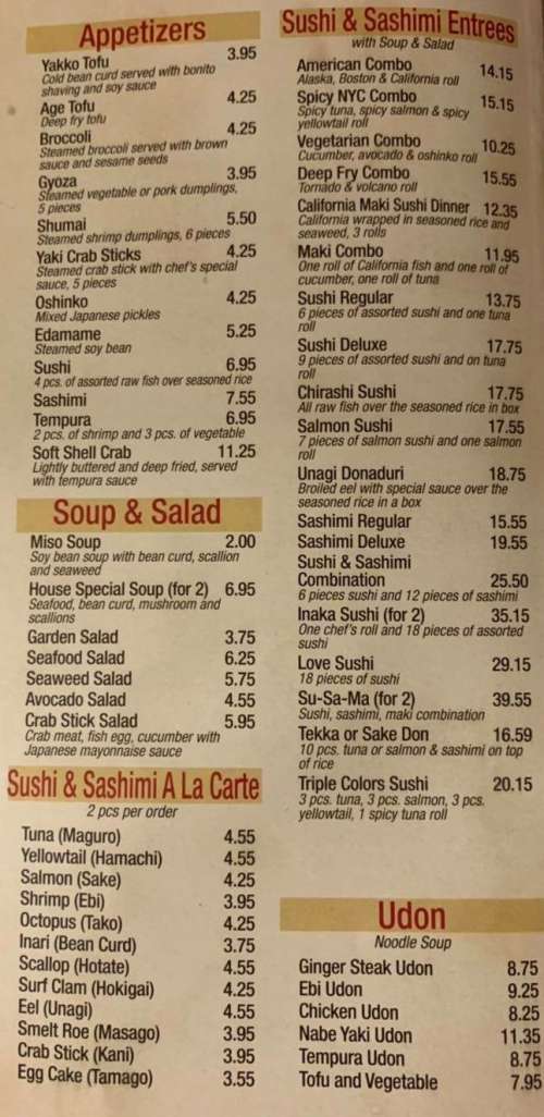 Jin's Asian Cuisine 2 menu in Keyser, West Virginia, USA