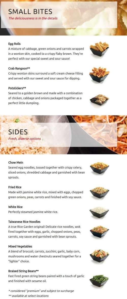 Rice Garden menu in Anna, Texas, USA