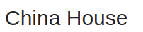 China House Logo in Ridley Park, Pennsylvania