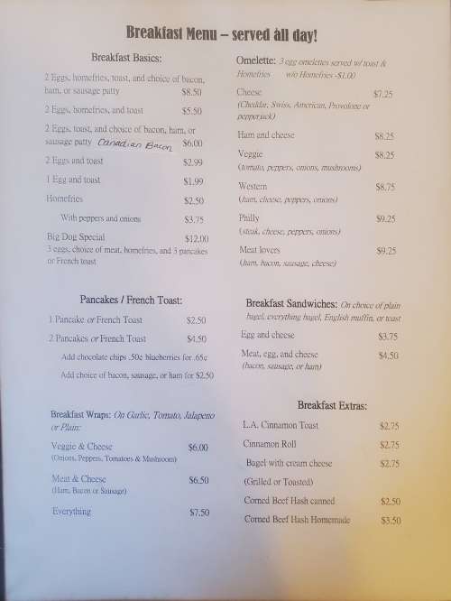 Maddie J's menu in Arkport, New York, USA