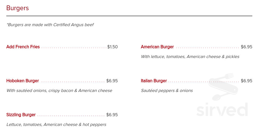 Anthony Francos Pizza Parsippany menu in Parsippany, New Jersey, USA