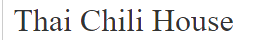 Thai Chili House Logo in Hillsborough Township, New Jersey