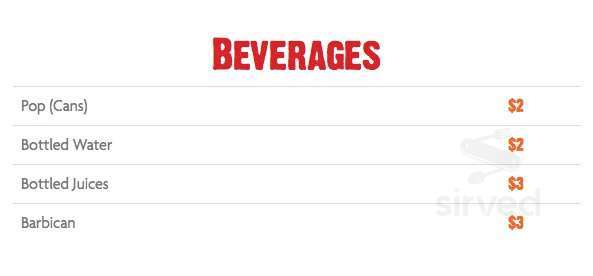 Galito's Hamilton drink menu in Hamilton, Ontario