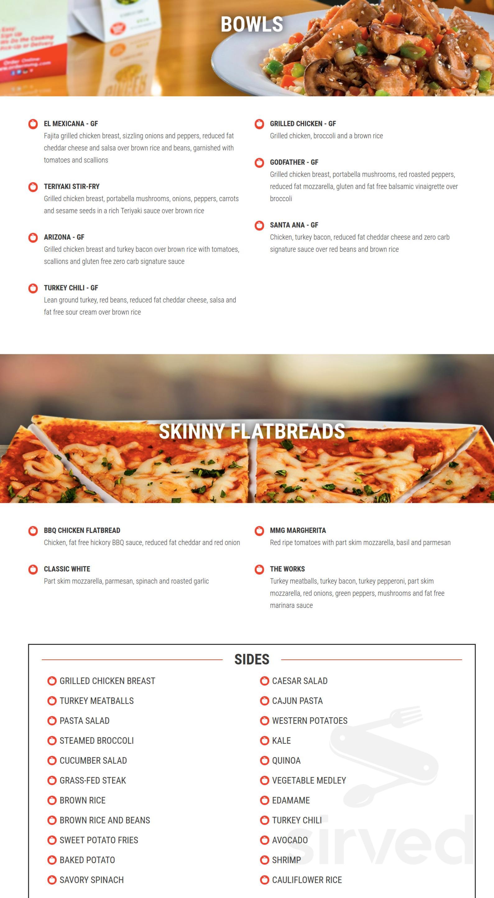 Muscle Maker Grill menu in Tallahassee, Florida, USA