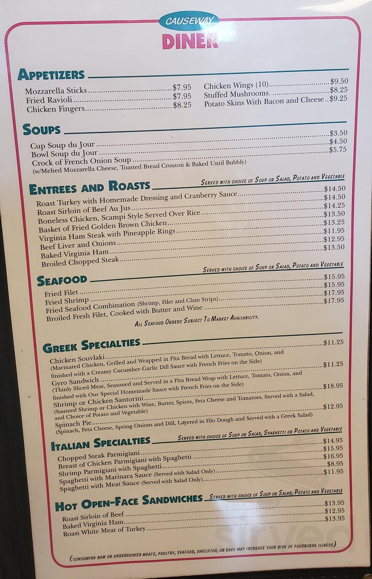 Causeway Diner menus in Merritt Island, Florida, United States
