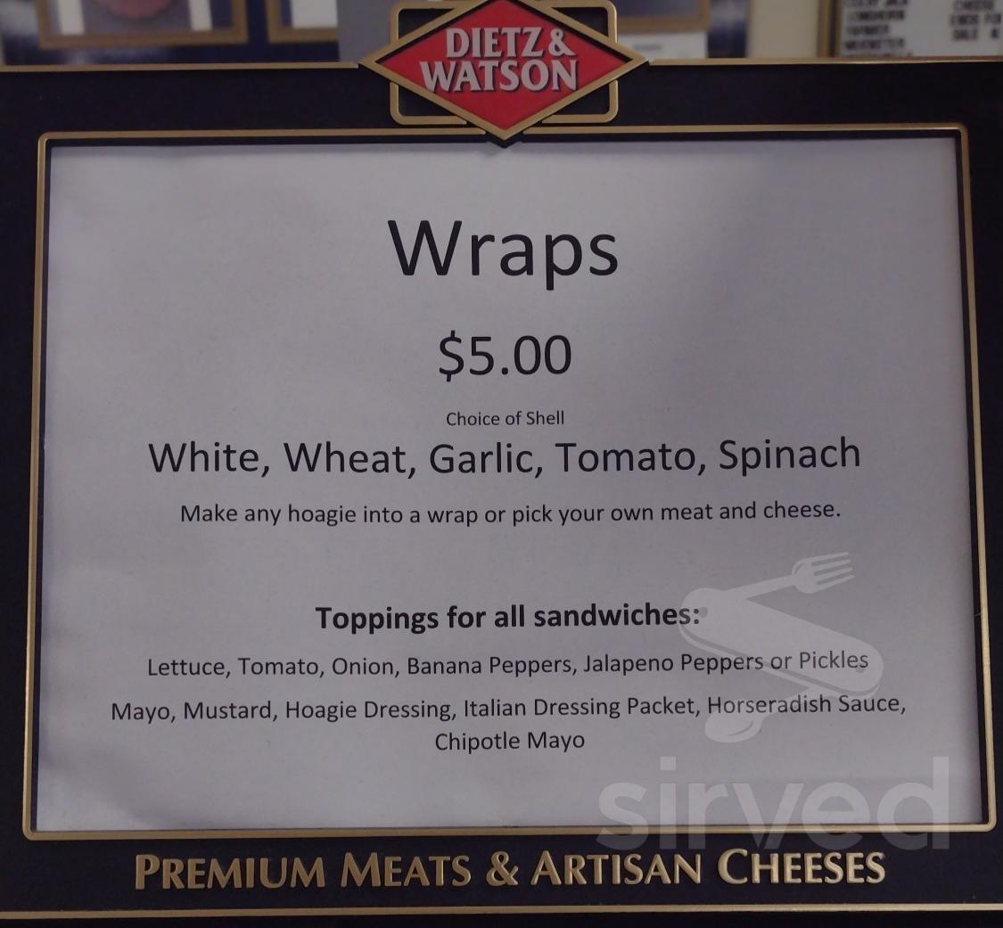 Galyean's Deli Delight menu in Northampton, Pennsylvania, USA