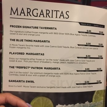 Movie Tavern Horizon Village menu in Suwanee, Georgia, USA