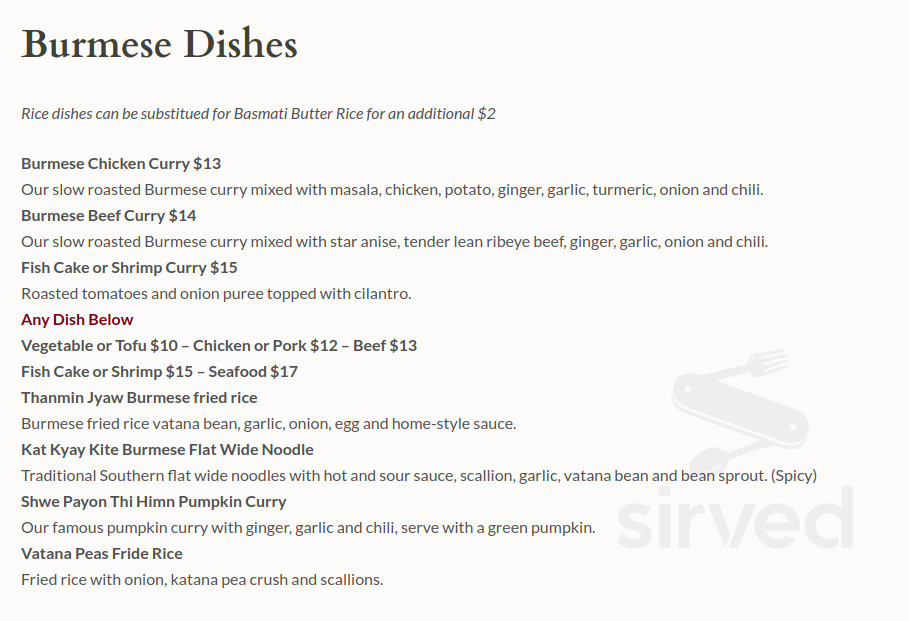 Eastern Palace menu in Lancaster, Pennsylvania