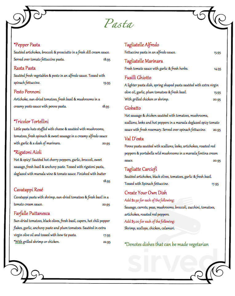 Buon Appetito menu in Canton, Connecticut