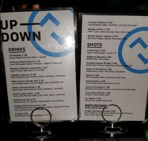Up-Down DSM menu in Des Moines, Iowa, USA