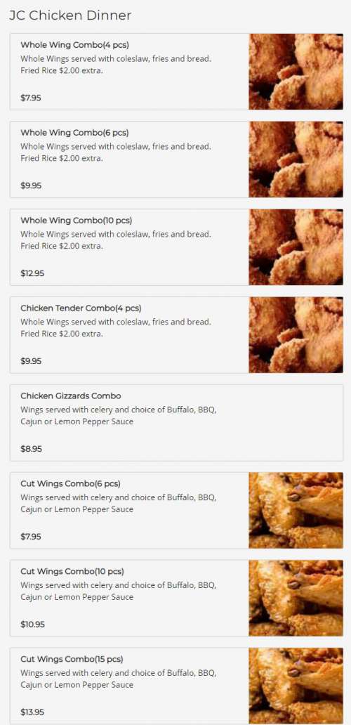 The Juicy Crawfish menu in Norcross, USA