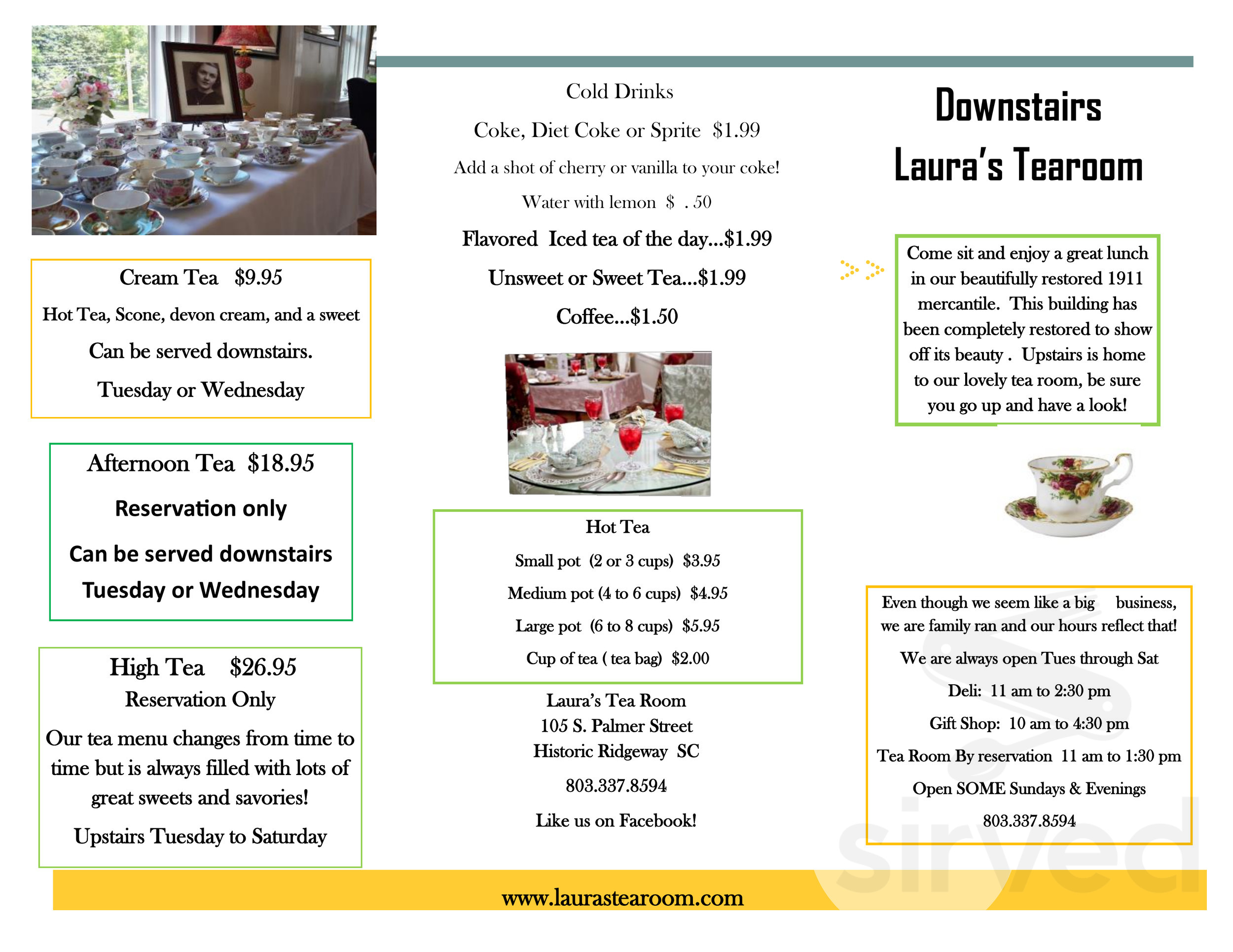 laura-s-tea-room-menu-in-ridgeway-south-carolina-usa