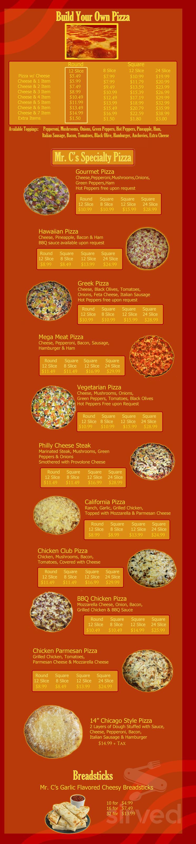 Mr C's Deli menu in Grosse Pointe Farms, Michigan