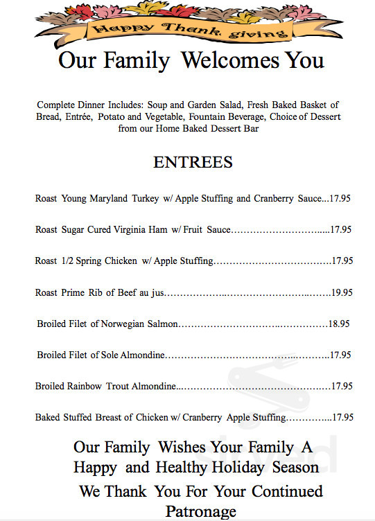 Ramblewood Diner menu in Coral Springs, Florida, USA