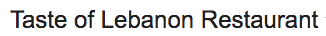 Taste of Lebanon Restaurant Logo in Chicago, Illinois