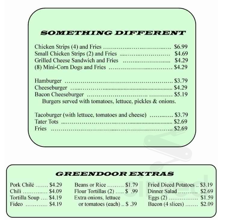 Greendoor LaFamilia menu in Arkansas City, Kansas