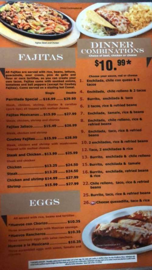 Guadalajara Mexican Restaurant menu in Ankeny, Iowa, USA