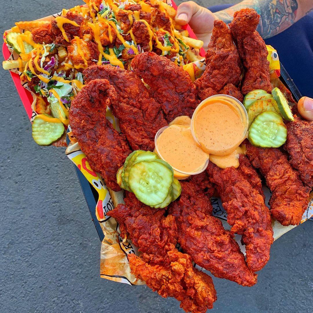 Dave's Hot Chicken menu in Houston, Texas, USA