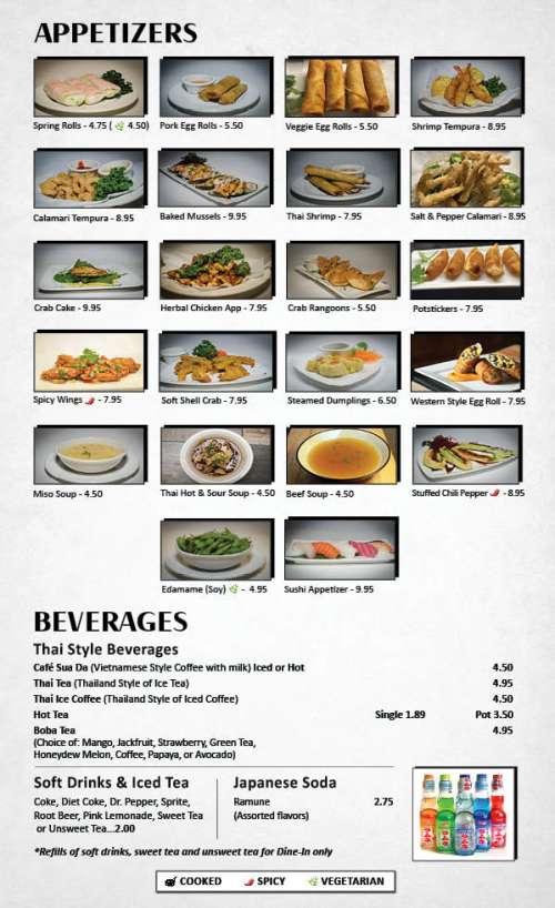 Basil of Monroe menu in Monroe, Louisiana, USA