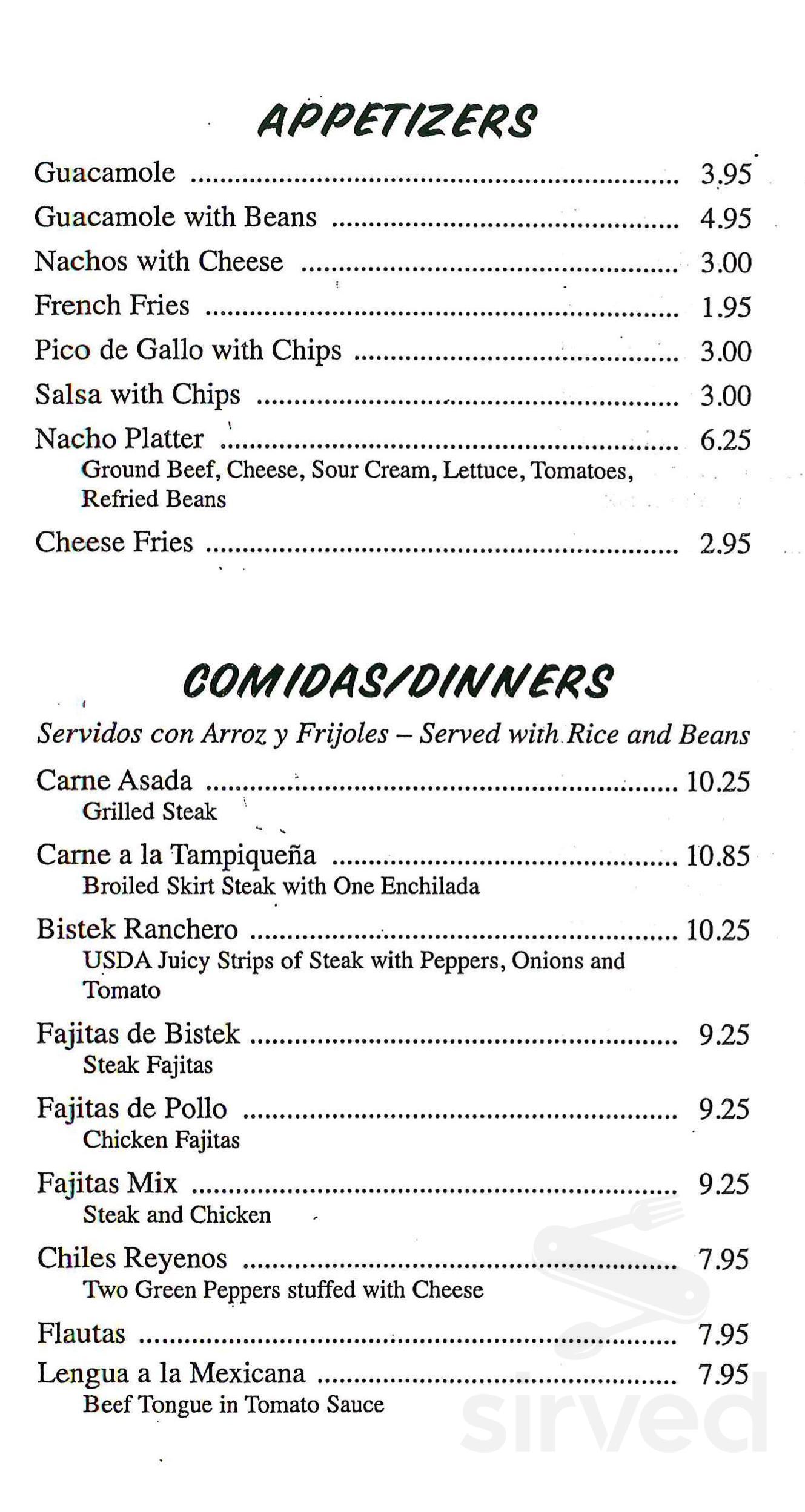 El Sol menus in Rochelle, Illinois, United States