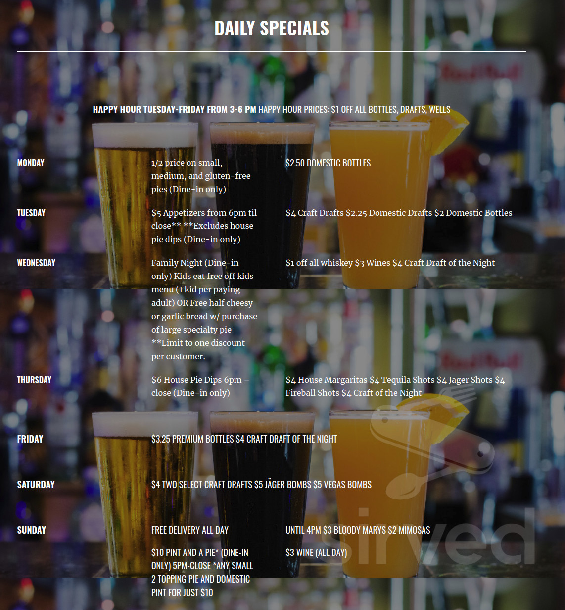 Mojo's Pints & Pies menus in Fayetteville, Arkansas, United States