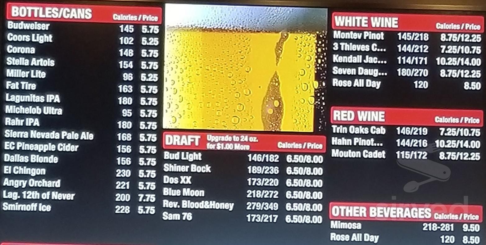 Cinemark Waco Food Menu