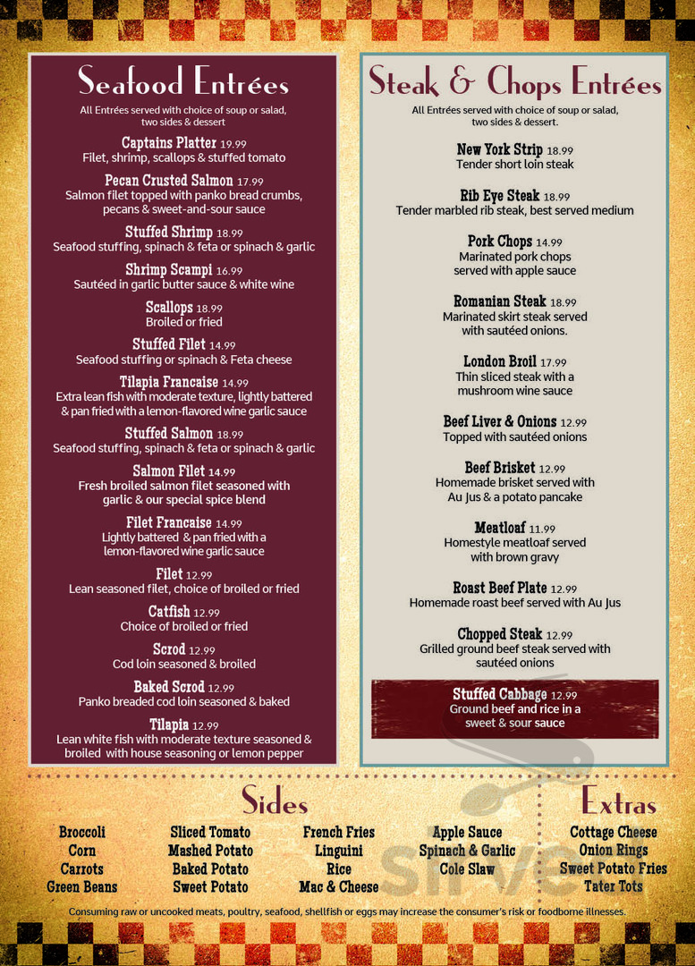 Coral Springs Diner menu in Coral Springs, Florida, USA