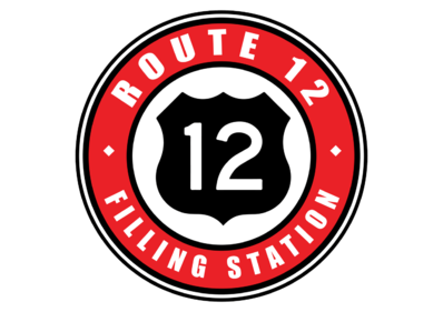 Route 12 Filling Station Logo in Dripping Springs, Texas