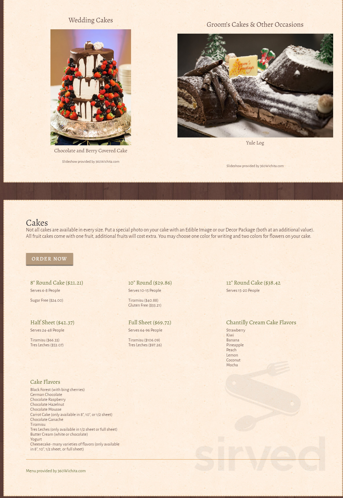 Bagatelle Bakery menu in Wichita, Kansas, USA