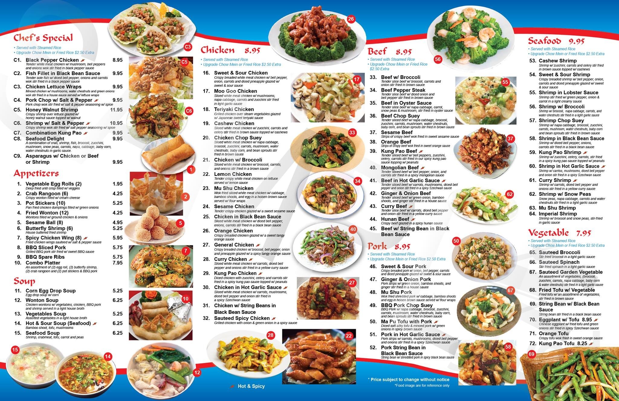 Menu for CHINA ONE in Wildomar, CA | Sirved