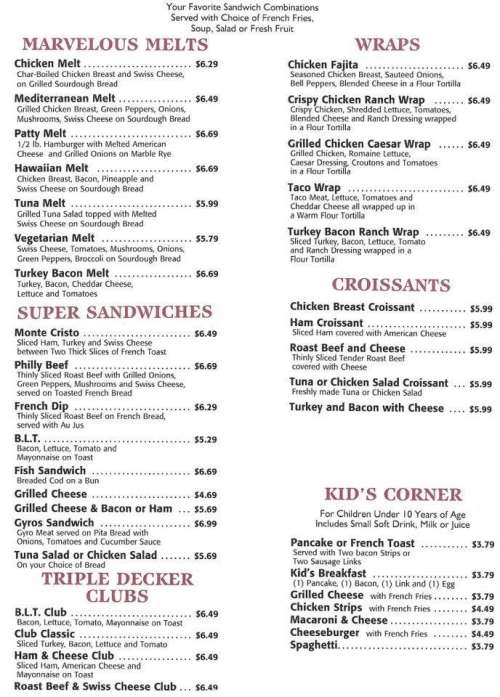 La Crosse Family Restaurant menu in La Crosse, Wisconsin, USA