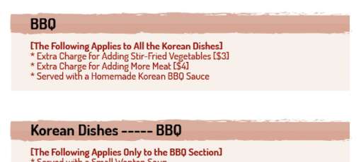 Manzu Menu Menu for Mansu BBQ in Dieppe, NB | Sirved