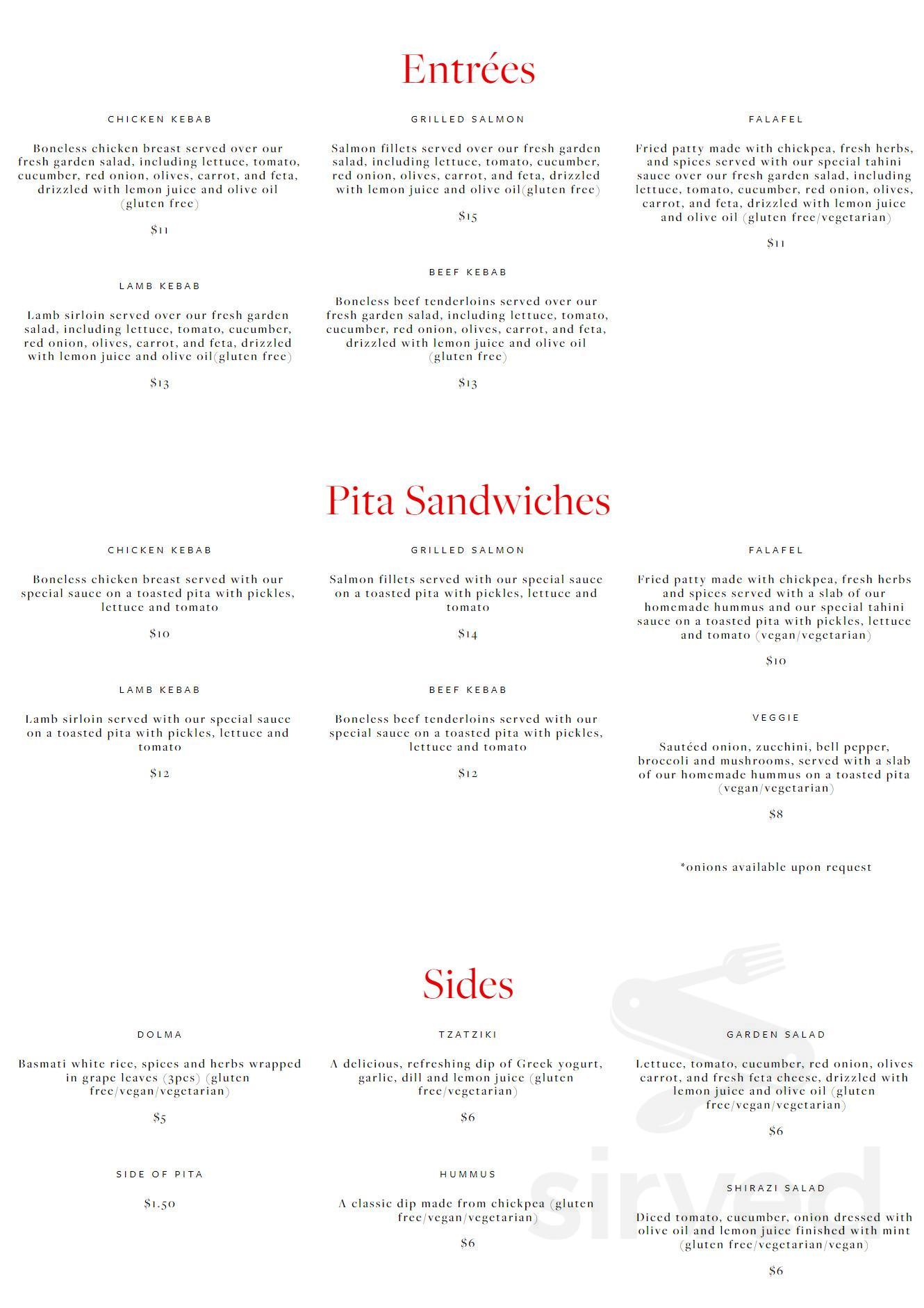 Tasty Grill To Go menu in Kensington, Maryland, USA