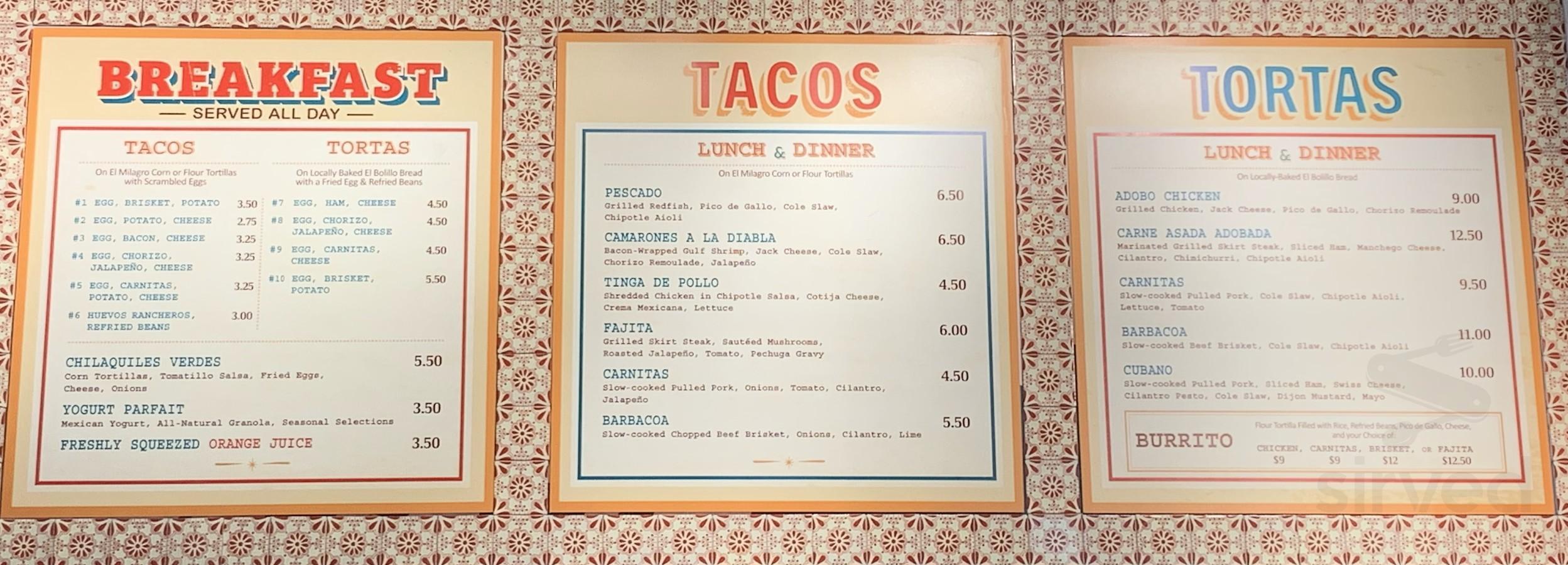 Understory menu in Houston, Texas, USA