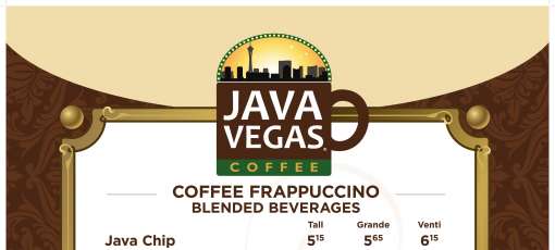 Menu for Java Vegas Coffee at Orleans Hotel & Casino in Las Vegas, NV ...