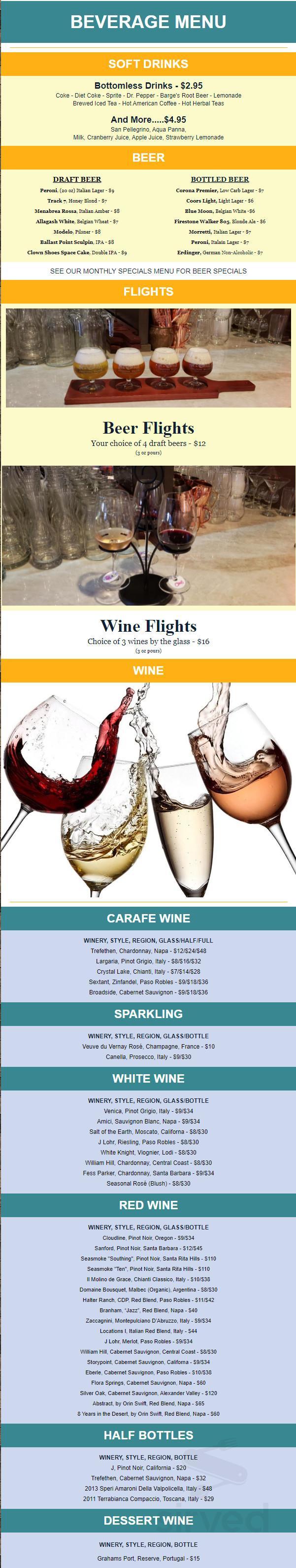 Dominic's Ristorante Italiano drink menu in Cypress, California