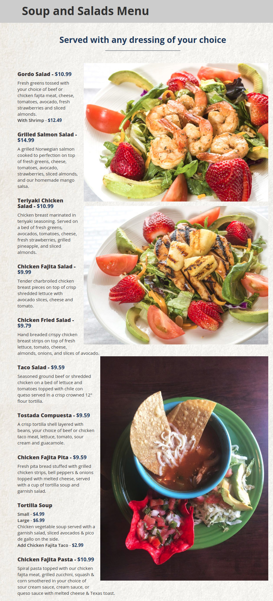 The Plaza Restaurant menus in Dumas, Texas, United States