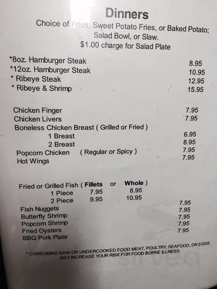 Arley Coffee Shop Menu In Arley Alabama Usa